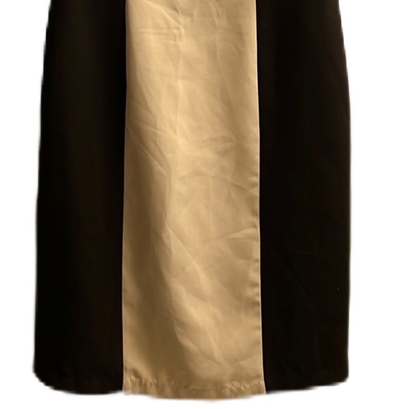 Chancelle, Block Color, U-Neckline, Sleeveless, Slit in back Dress, Brown/Tan,12 - Picture 4 of 10